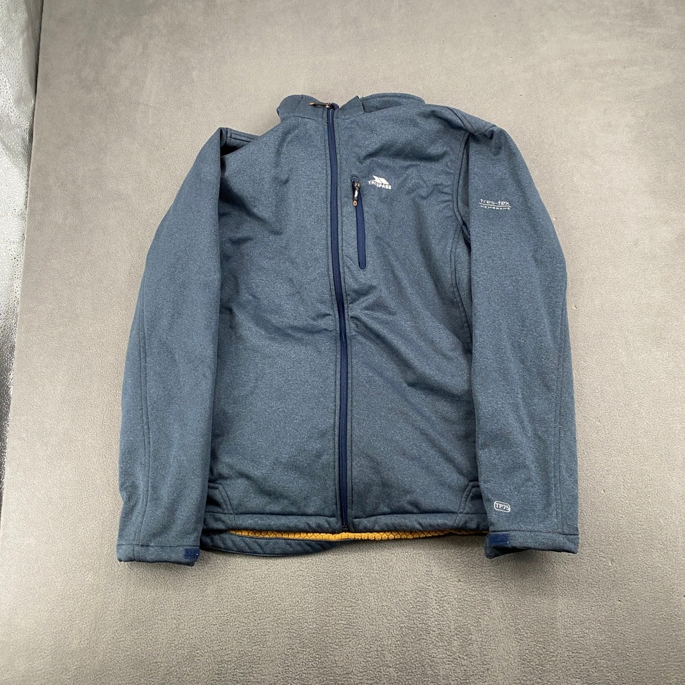 Trespass TP75 Softshell Jacket Mens‎ Large Blue Tres-Tex Waterproof Fleece Lined